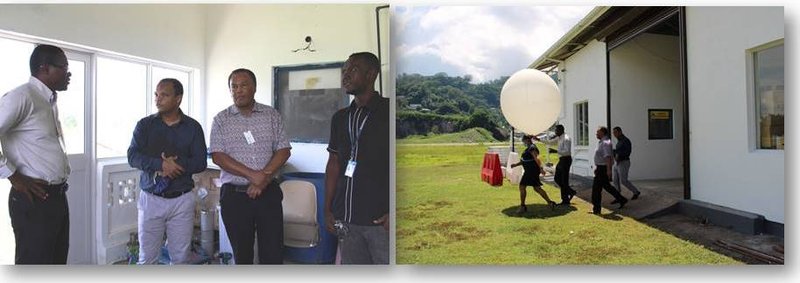 Minister Flavien Joubert visits the Seychelles Meteorological Authority